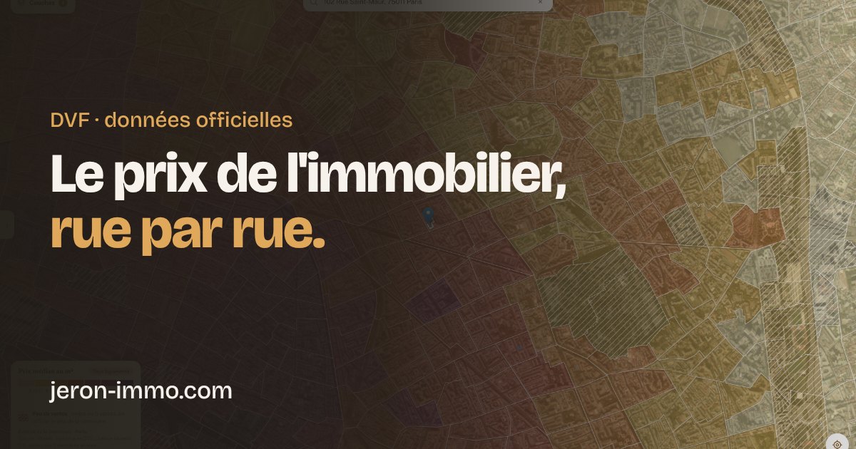 Carte de chaleur du prix au m² par quartier à Paris, issue des données DVF